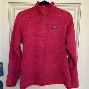 Patagonia Women's Better Sweater Size Small Red 1/4-Zip Pullover Fleece